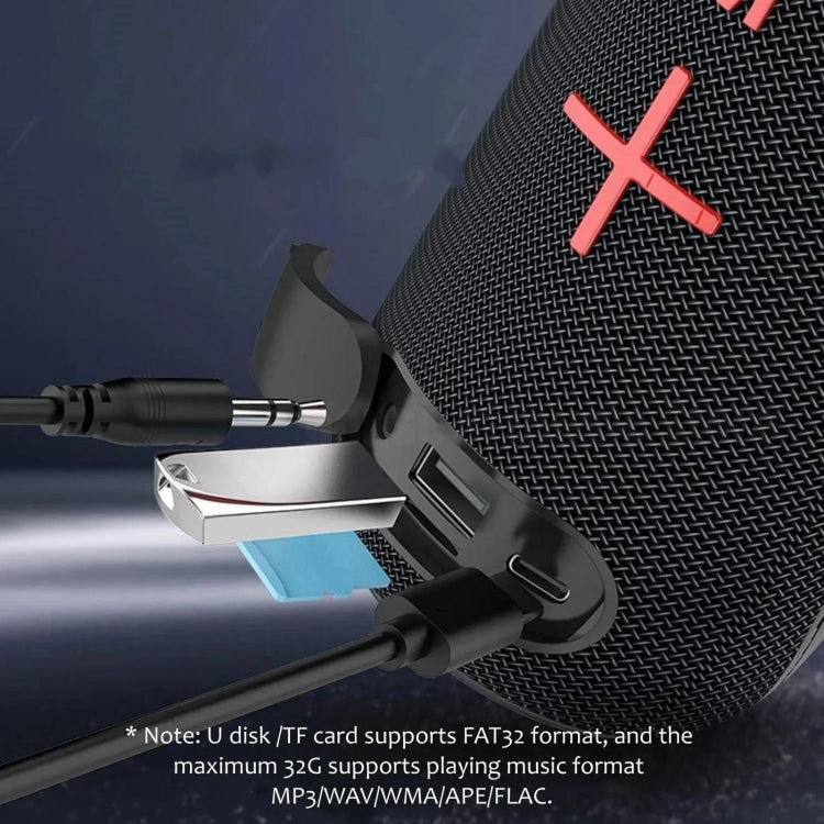 T&G TG-384 Mini Portable Bluetooth Speaker Support TF / U-disk / RGB Light(Black) - Desktop Speaker by T&G | Online Shopping UK | buy2fix