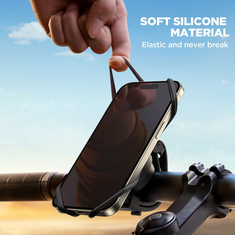 JOYROOM JR-ZS382 Silicone Bike Phone Mount(Black) - Holders by JOYROOM | Online Shopping UK | buy2fix