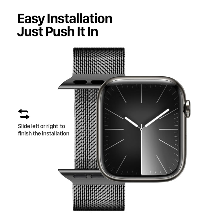 For Apple Watch SE 40mm DUX DUCIS Milanese Pro Series Stainless Steel Watch Band(Black) - Watch Bands by DUX DUCIS | Online Shopping UK | buy2fix