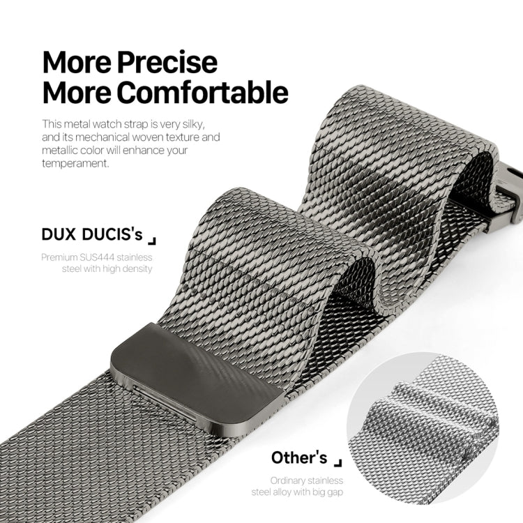 For Apple Watch Series 3 38mm DUX DUCIS Milanese Pro Series Stainless Steel Watch Band(Graphite) - Watch Bands by DUX DUCIS | Online Shopping UK | buy2fix