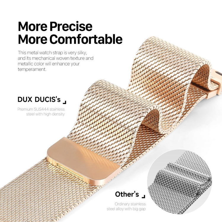 For Apple Watch 42mm DUX DUCIS Milanese Pro Series Stainless Steel Watch Band(Gold) - Watch Bands by DUX DUCIS | Online Shopping UK | buy2fix