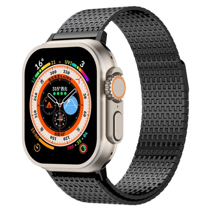 For Apple Watch Series 6 44mm Milanese Loop Magnetic Clasp Stainless Steel Watch Band(Black) - Watch Bands by buy2fix | Online Shopping UK | buy2fix