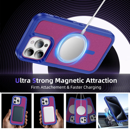 For iPhone 14 / 13 Guard Magsafe Magnetic Ring Matte Phone Case(Blue+Rose Red) - iPhone 14 Cases by buy2fix | Online Shopping UK | buy2fix