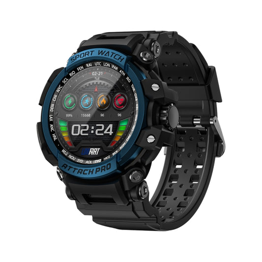 LOKMAT ATTACK 2 Pro 1.39 inch BT5.1 Smart Sport Watch, Support Bluetooth Call / Sleep / Heart Rate / Blood Pressure Health Monitor(Blue Black) - Smart Watches by Lokmat | Online Shopping UK | buy2fix