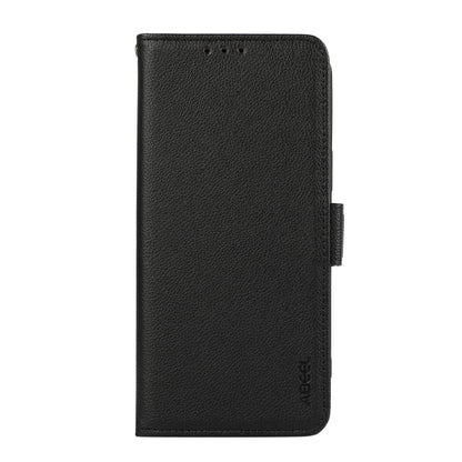 For Samsung Galaxy S24+ 5G ABEEL Side-Magnetic Litchi Pattern Leather RFID Phone Case(Black) - Galaxy S24+ 5G Cases by buy2fix | Online Shopping UK | buy2fix