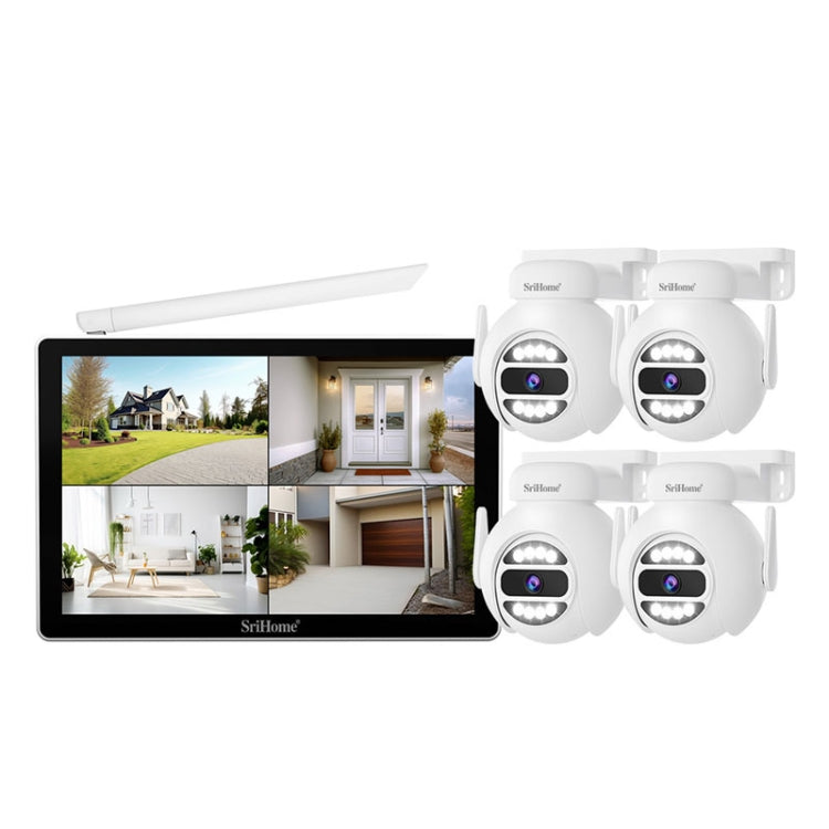 SriHome NVS010-IPC047 Ultra HD 4 Channel WiFi Network Video Recorder Set(EU Plug) - Video Recorder Kit by SriHome | Online Shopping UK | buy2fix