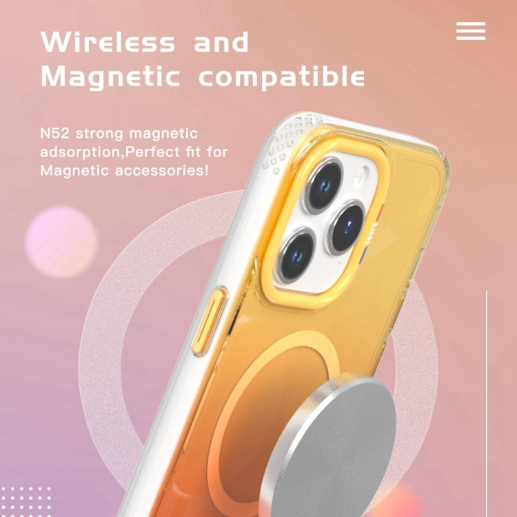 For iPhone 15 Pro Max TGVIS Aurora Series MagSafe Magnetic Phone Case(Gradient Orange) - iPhone 15 Pro Max Cases by TGVIS | Online Shopping UK | buy2fix