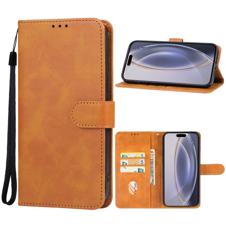 For iPhone 16 Pro Leather Phone Case(Brown) - iPhone 16 Pro Cases by buy2fix | Online Shopping UK | buy2fix