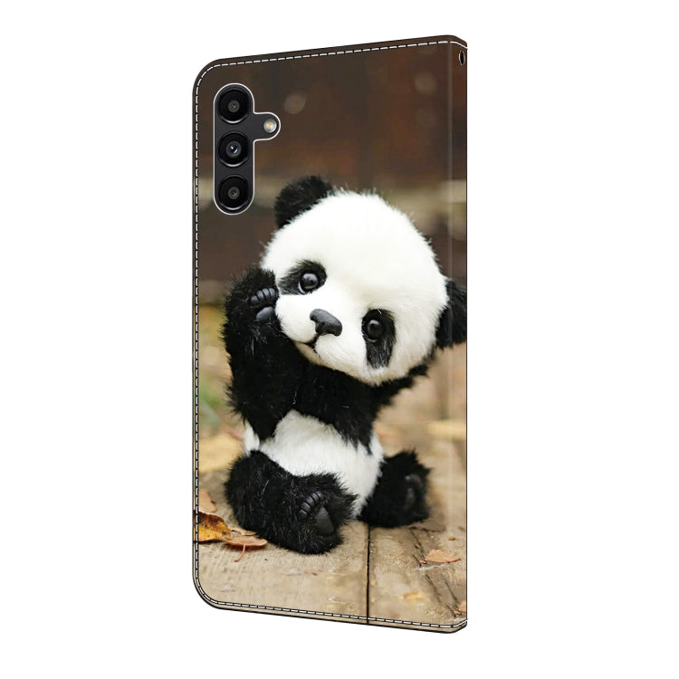 For Samsung Galaxy S24 5G Crystal Painted Leather Phone case(Panda) - Galaxy S24 5G Cases by buy2fix | Online Shopping UK | buy2fix