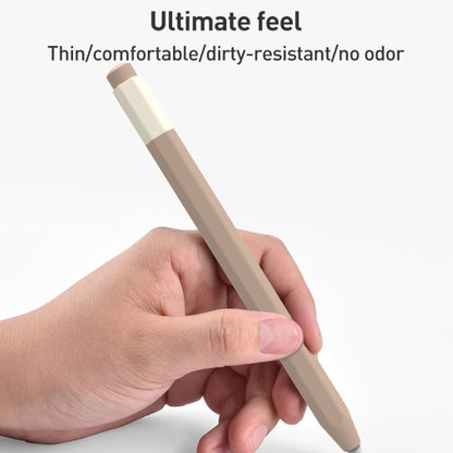 For Apple Pencil USB-C Pencil Style Liquid Silicone Stylus Case(Coffee) - Pencil Accessories by buy2fix | Online Shopping UK | buy2fix