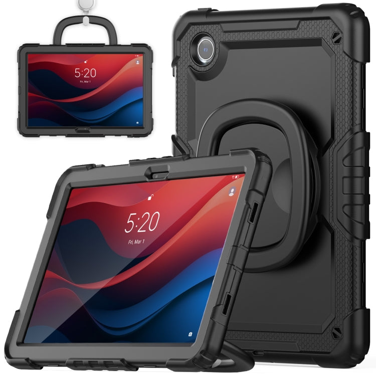 For Lenovo Tab M11 /Xiaoxin Pad 2024 Handle Silicone Hydric PC Tablet Case with Shoulder Strap(Black) - Lenovo by buy2fix | Online Shopping UK | buy2fix