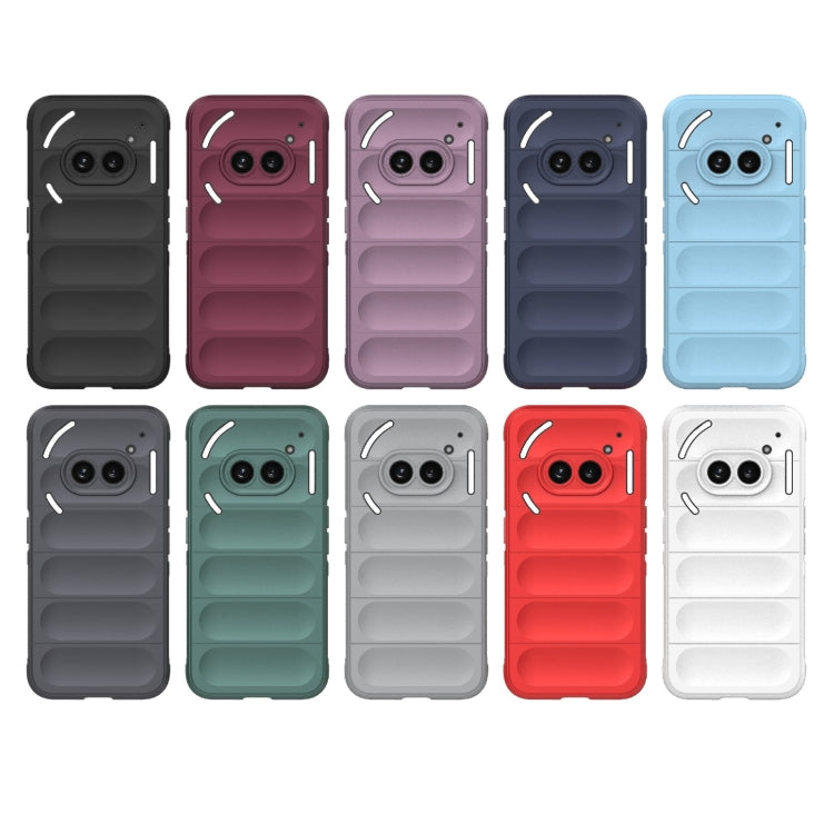 For Nothing Phone 2a Magic Shield TPU + Flannel Phone Case(Dark Grey) - More Brand by buy2fix | Online Shopping UK | buy2fix