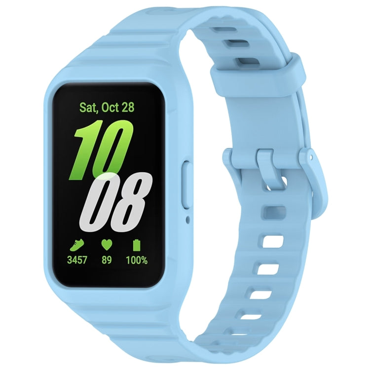 For Samsung Galaxy Fit 3 Solid Color Integrated TPU Watch Band(Light Blue) - Watch Bands by buy2fix | Online Shopping UK | buy2fix