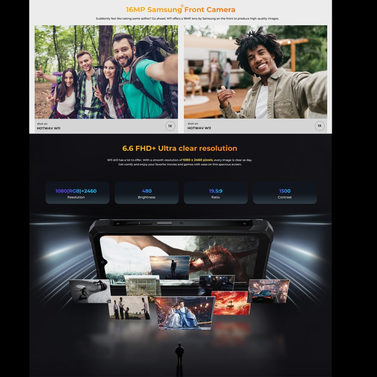 HOTWAV W11 Rugged Phone, 6GB+256GB, Night Vision, 20800mAh, 6.6 inch Android 13 MT8788 Octa Core, Network: 4G, OTG(Bronzed Gold) - Other by HOTWAV | Online Shopping UK | buy2fix