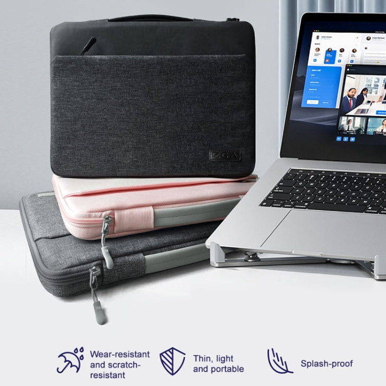 ZGA BG-01 Waterproof Laptop Handbag, Size:14 inch(Black) - 14.1 inch by ZGA | Online Shopping UK | buy2fix