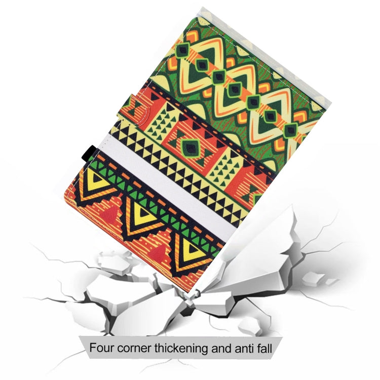 For Lenovo Tab M11 / Xiaoxin Pad 11 2024 Colored Drawing Sewing Pen Slot Leather Tablet Case(Folk-custom) - Lenovo by buy2fix | Online Shopping UK | buy2fix