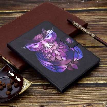 For Lenovo Tab M11 / Xiaoxin Pad 11 2024 Electric Pressed Colored Drawing Smart Leather Tablet Case(Owl) - Lenovo by buy2fix | Online Shopping UK | buy2fix