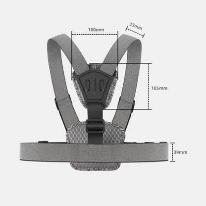 4 in 1 Adjustable Body Mount Belt Chest Strap with Mount & Screw(Grey) - Chest Belt by RUIGPRO | Online Shopping UK | buy2fix