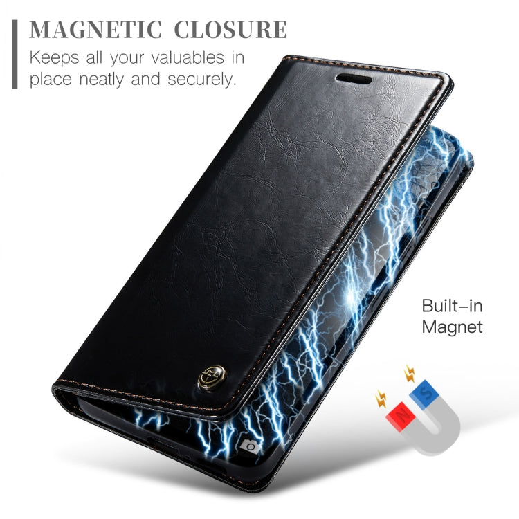 For Xiaomi Redmi Note 13 4G CaseMe 003 Crazy Horse Texture Flip Leather Phone Case(Black) - Xiaomi Cases by CaseMe | Online Shopping UK | buy2fix