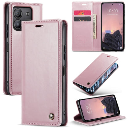 For Xiaomi Redmi Note 13 5G CaseMe 003 Crazy Horse Texture Flip Leather Phone Case(Pink) - Xiaomi Cases by CaseMe | Online Shopping UK | buy2fix