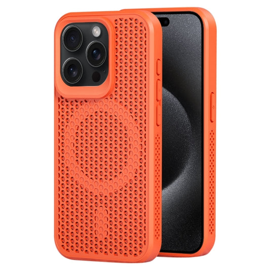 For iPhone 15 Pro Max MagSafe Magnetic Heat Dissipation Phone Case(Orange) - iPhone 15 Pro Max Cases by buy2fix | Online Shopping UK | buy2fix