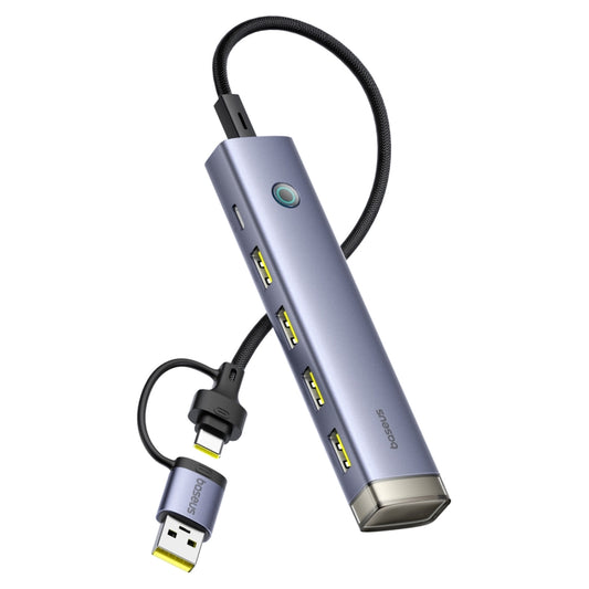 Baseus UltraJoy Series 4-Port HUB AIR Docking Station HUB(Space Grey) - USB HUB by Baseus | Online Shopping UK | buy2fix