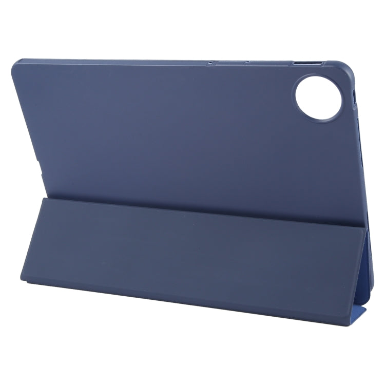 For Huawei MatePad Pro 11 2022/2024 Tri-fold Silicone Leather Tablet Case(Dark Blue) - Huawei by buy2fix | Online Shopping UK | buy2fix