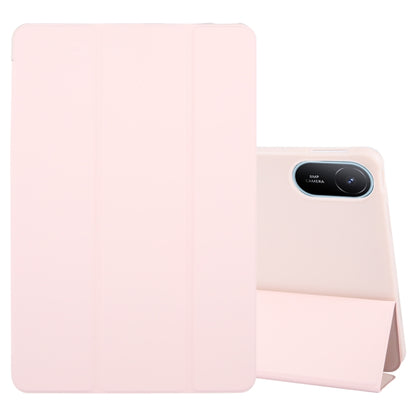 For Huawei MatePad SE 11 2024 Tri-fold Silicone Leather Tablet Case(Pink) - Huawei by buy2fix | Online Shopping UK | buy2fix