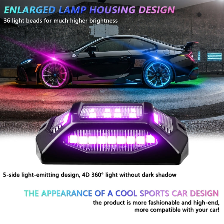 8 in 1 G6 RGB Colorful Car Chassis Light LED Music Atmosphere Light With 4-Button Remote Control - Atmosphere lights by buy2fix | Online Shopping UK | buy2fix