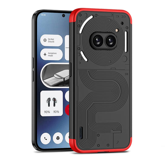 For Nothing Phone 2a GKK Three Stage Splicing Full Coverage PC Phone Case(Black Red) - More Brand by GKK | Online Shopping UK | buy2fix