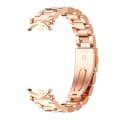 For Xiaomi Mi Band 8 / 9 / 9 NFC Mijobs GT4 Three Beads Metal Watch Band(Rose Gold) - Watch Bands by MIJOBS | Online Shopping UK | buy2fix