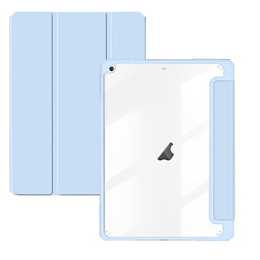 For iPad 10.2 2021/2020/2019 ZGA Tri-Fold Voltage Smart Leather Tablet Case(Ice Blue) - More iPad Cases by ZGA | Online Shopping UK | buy2fix