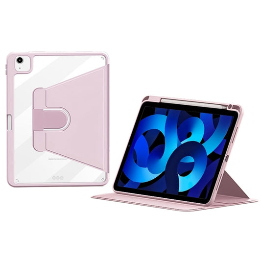 For iPad Air 10.9 2022 / 2020 ZGA Tri-Fold 360 Rotation Smart Leather Tablet Case(Pink) - iPad 10.2 Cases by ZGA | Online Shopping UK | buy2fix