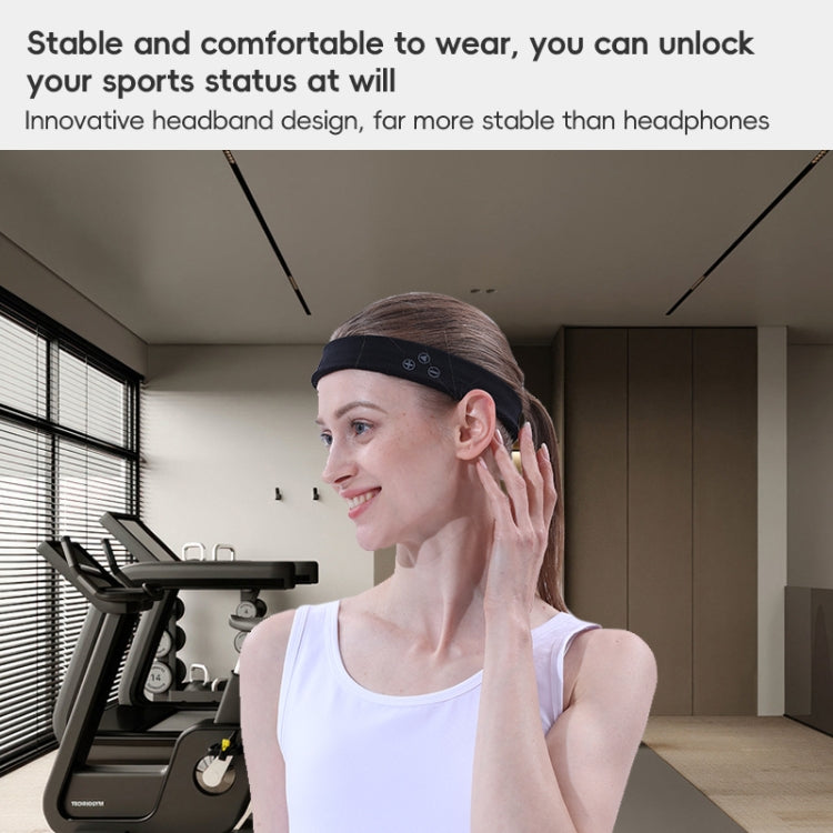 Mucro B01 Turban Style Wireless Bluetooth Headset Sports Headband(Black) - Smart Hats by Mucro | Online Shopping UK | buy2fix