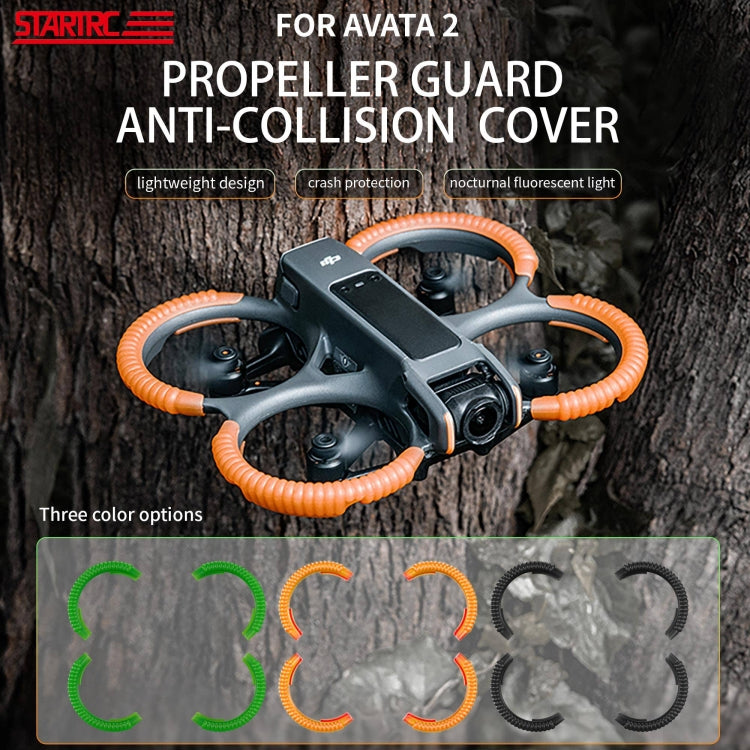 For DJI AVATA 2 STARTRC Propeller TPU Protective Guard Anti-collision Ring Cover(Fluorescent Green) - Other by STARTRC | Online Shopping UK | buy2fix