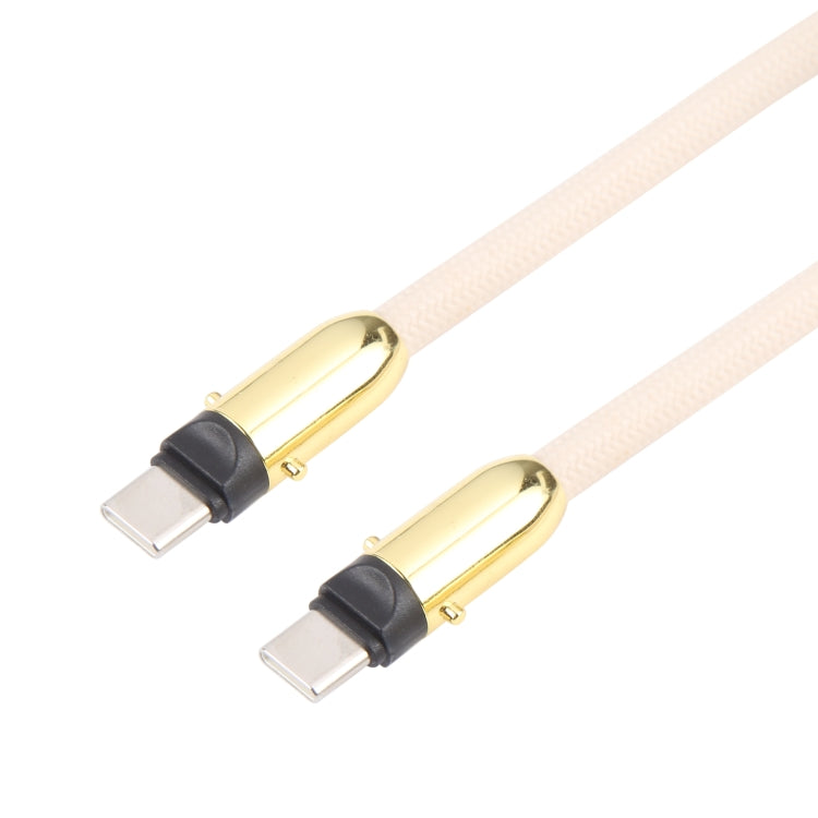 Type-C to Type-C Braid Data Cable Phone Anti-lost Crossbody Lanyard, Length: 1.2m(Khaki) - USB-C & Type-C Cable by buy2fix | Online Shopping UK | buy2fix