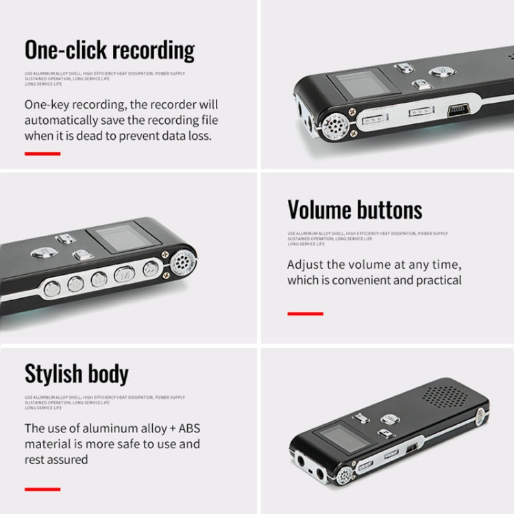 JNN X18 Mini Smart HD Noise Cancelling Voice Recorder, Memory:16GB(Black) - Recording Pen by JNN | Online Shopping UK | buy2fix