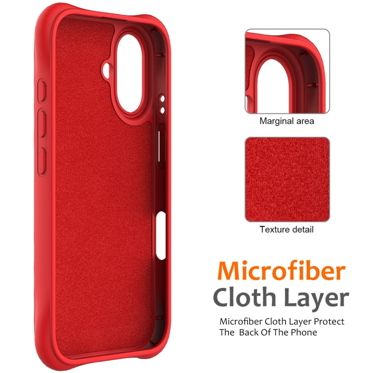 For iPhone 16 Plus Wave Texture MagSafe Magnetic Liquid Silicone Phone Case(Red) - iPhone 16 Plus Cases by buy2fix | Online Shopping UK | buy2fix