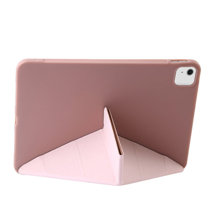 For iPad Air 11 2024 TPU Deformation Flip Leather Tablet Case with Holder(Rose Gold) - iPad Air 11 2024 Cases by buy2fix | Online Shopping UK | buy2fix