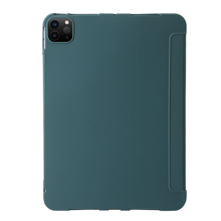 For iPad Pro 11 2024 TPU Deformation Flip Leather Tablet Case with Holder(Dark Green) - iPad Pro 11 2024 Cases by buy2fix | Online Shopping UK | buy2fix