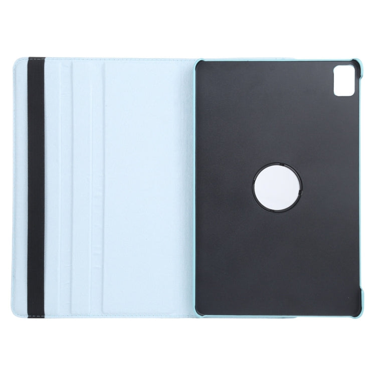 For iPad Air 13 2024 360 Degree Rotation Litchi Texture Leather Tablet Case with Holder(Sky Blue) - iPad Air 13 2024 Cases by buy2fix | Online Shopping UK | buy2fix