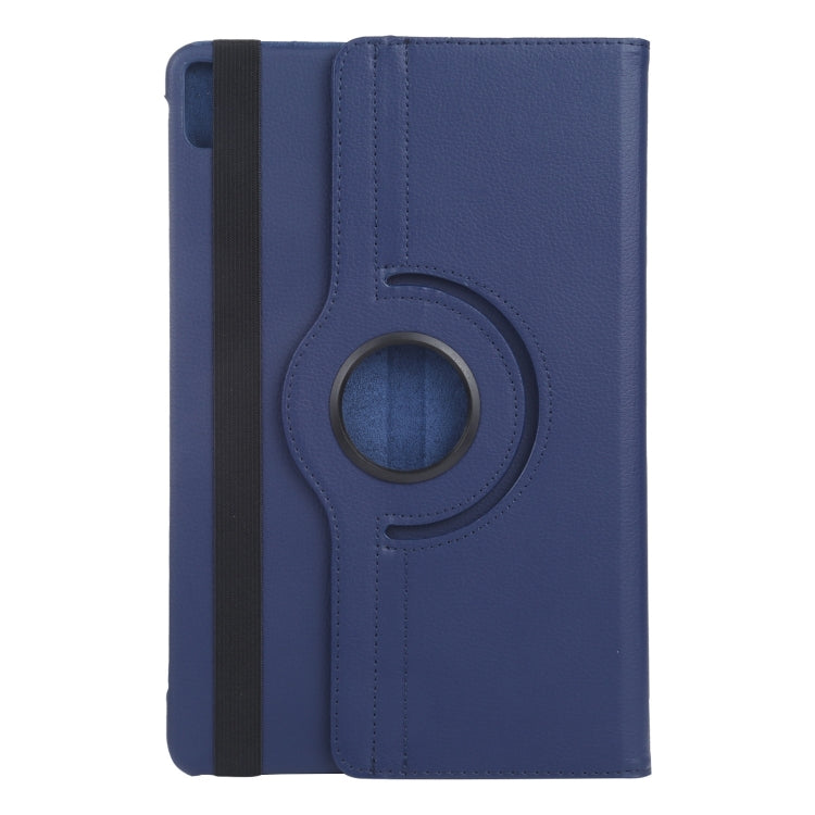 For iPad Air 13 2024 360 Degree Rotation Litchi Texture Leather Tablet Case with Holder(Dark Blue) - iPad Air 13 2024 Cases by buy2fix | Online Shopping UK | buy2fix