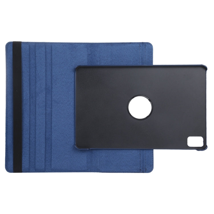 For iPad Air 11 2024 360 Degree Rotation Litchi Texture Leather Tablet Case with Holder(Dark Blue) - iPad Air 11 2024 Cases by buy2fix | Online Shopping UK | buy2fix