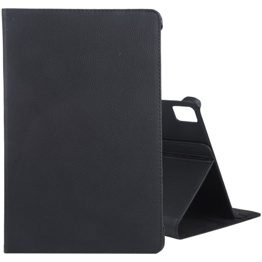 For iPad Air 11 2024 360 Degree Rotation Litchi Texture Leather Tablet Case with Holder(Black) - iPad Air 11 2024 Cases by buy2fix | Online Shopping UK | buy2fix