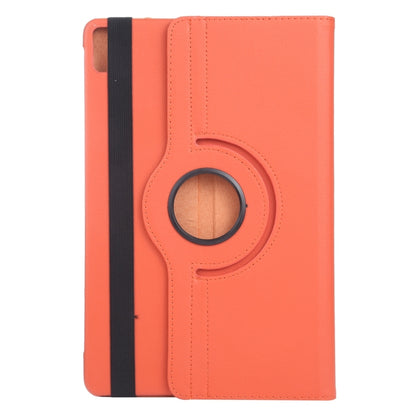 For iPad Pro 11 2024 360 Degree Rotation Litchi Texture Leather Tablet Case with Holder(Orange) - iPad Pro 11 2024 Cases by buy2fix | Online Shopping UK | buy2fix