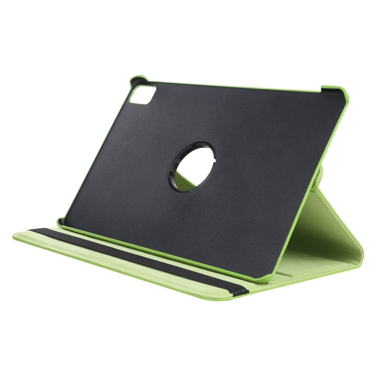 For iPad Pro 11 2024 360 Degree Rotation Litchi Texture Leather Tablet Case with Holder(Green) - iPad Pro 11 2024 Cases by buy2fix | Online Shopping UK | buy2fix