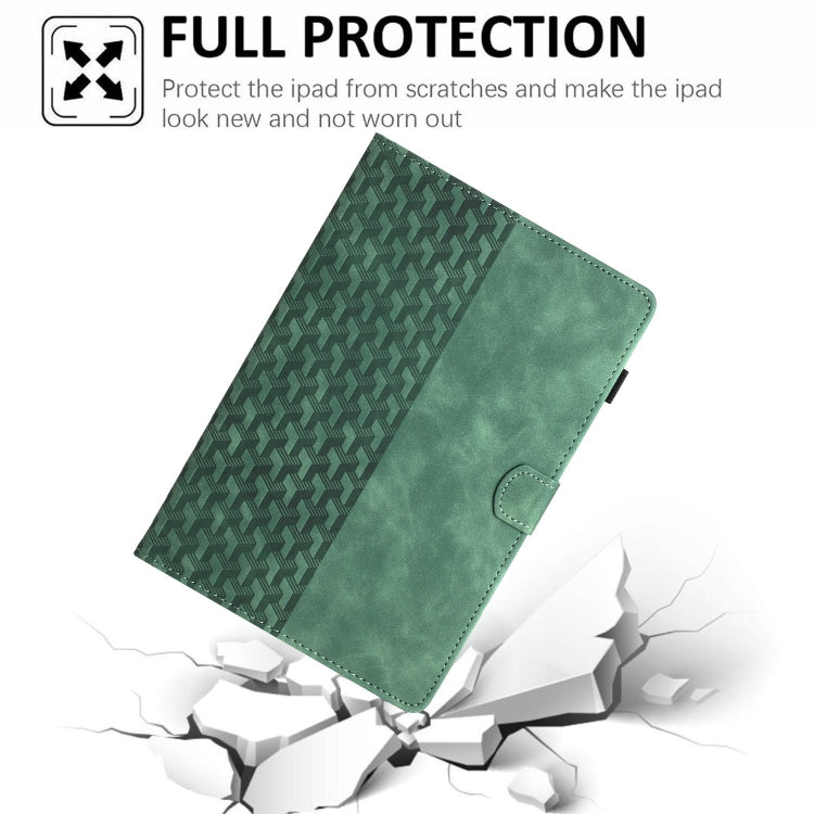 For iPad Pro 11 2024 Building Blocks Embossed Leather Smart Tablet Case(Green) - iPad Pro 11 2024 Cases by buy2fix | Online Shopping UK | buy2fix