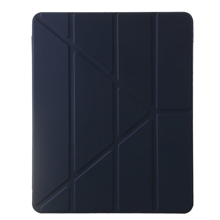 For iPad Air 13 2024 Clear Acrylic Deformation Leather Tablet Case(Dark Blue) - iPad Air 13 2024 Cases by buy2fix | Online Shopping UK | buy2fix