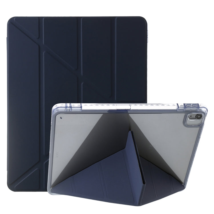 For iPad Air 11 2024 Clear Acrylic Deformation Leather Tablet Case(Dark Blue) - iPad Air 11 2024 Cases by buy2fix | Online Shopping UK | buy2fix