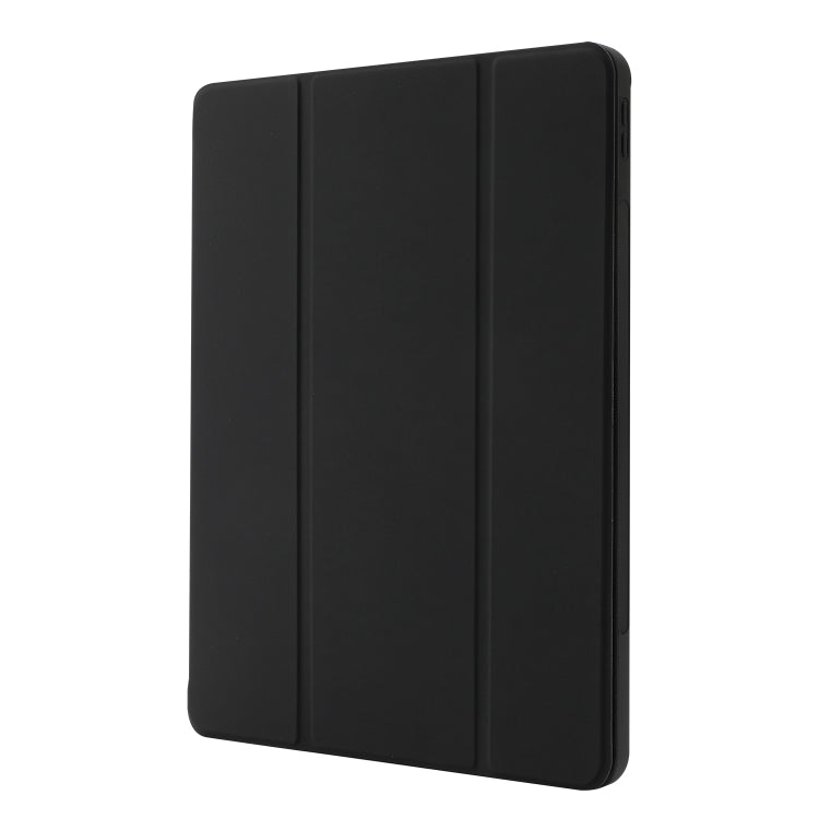 For iPad Pro 11 2024 Skin Feel Tri-fold Leather Tablet Case with Pen Slot(Black) - iPad Pro 11 2024 Cases by buy2fix | Online Shopping UK | buy2fix